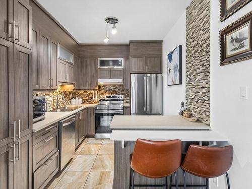 Cuisine - 101-6960 Grande Allée, Longueuil (Saint-Hubert), QC - Indoor Photo Showing Kitchen With Double Sink With Upgraded Kitchen