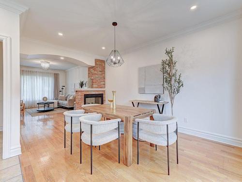 Dining room - 199 Av. De Deauville, Candiac, QC - Indoor With Fireplace