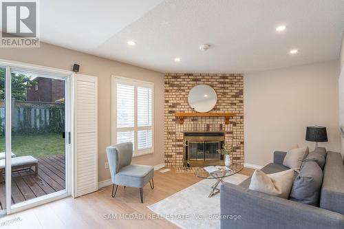 4556 Donegal Drive, Mississauga, ON - Indoor Photo Showing Living Room With Fireplace