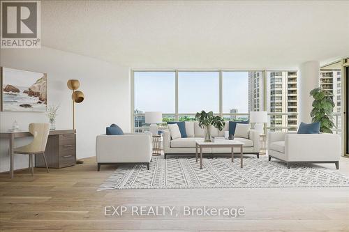 1106 - 45 Kingsbridge Garden Circle, Mississauga, ON - Indoor Photo Showing Living Room