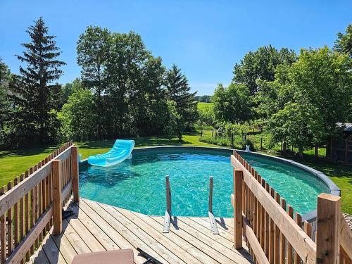Piscine - 657 Rg Salvail S., La Présentation, QC - Outdoor With Above Ground Pool With Backyard