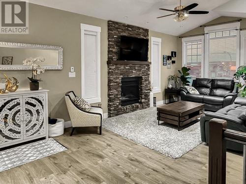 1136 Monteith Court, Prince George, BC - Indoor Photo Showing Living Room With Fireplace