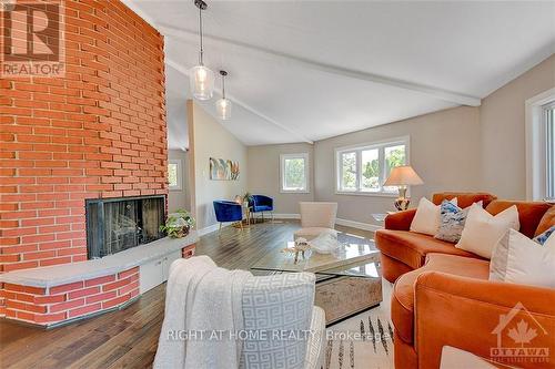 25 Bren Maur Road, Ottawa, ON - Indoor Photo Showing Living Room With Fireplace