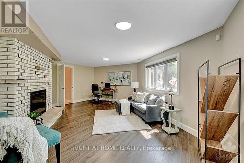 25 Bren Maur Road, Ottawa, ON - Indoor Photo Showing Living Room With Fireplace