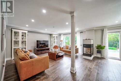 2297 Carpenters Circle, Oakville, ON - Indoor Photo Showing Living Room With Fireplace