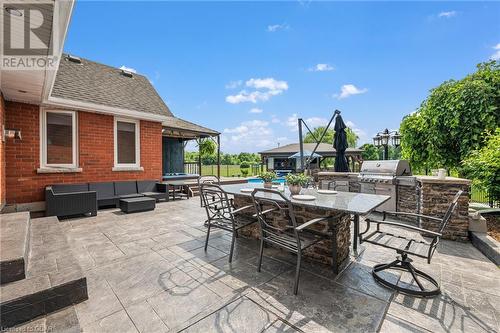 Outdoor Kitchen and entertainment area - 551 Darby Road, Welland, ON 