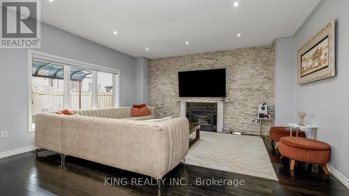 9 Monkton Circle, Brampton, ON - Indoor Photo Showing Living Room With Fireplace