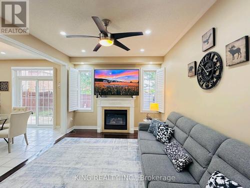 33 Bon Echo Trail, Brampton, ON - Indoor Photo Showing Living Room With Fireplace
