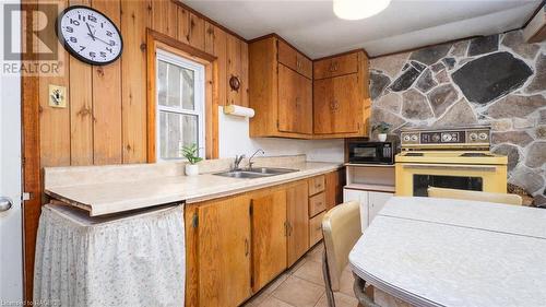 609 Stokes Bay Road, Northern Bruce Peninsula, ON - Indoor Photo Showing Kitchen With Double Sink