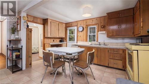 609 Stokes Bay Road, Northern Bruce Peninsula, ON - Indoor Photo Showing Kitchen With Double Sink