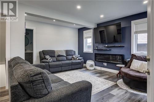 1124 Madeleine Avenue, Greater Sudbury, ON - Indoor Photo Showing Living Room With Fireplace