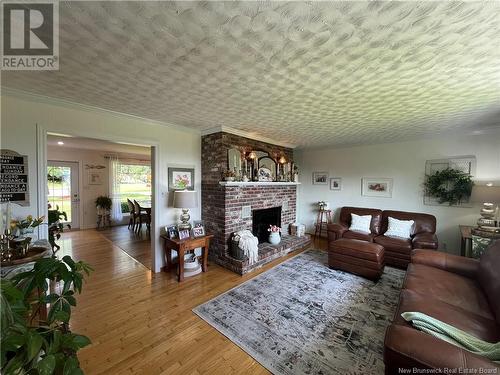 2630 103 Route, Somerville, NB - Indoor Photo Showing Living Room With Fireplace