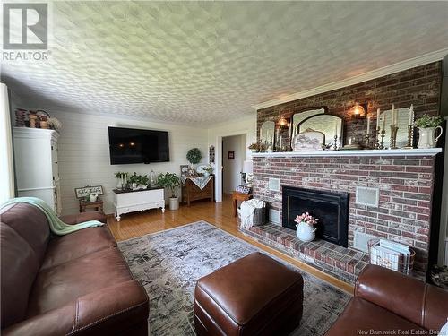 2630 103 Route, Somerville, NB - Indoor Photo Showing Living Room With Fireplace