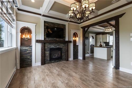 2785 Route 515, Sainte-Marie-De-Kent, NB - Indoor Photo Showing Living Room With Fireplace