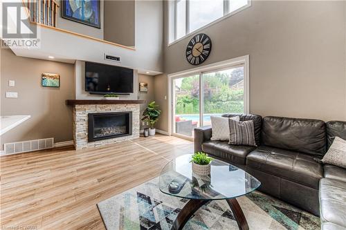 38 Windward Place, Kitchener, ON - Indoor Photo Showing Living Room With Fireplace