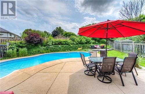 38 Windward Place, Kitchener, ON - Outdoor With In Ground Pool With Deck Patio Veranda With Backyard