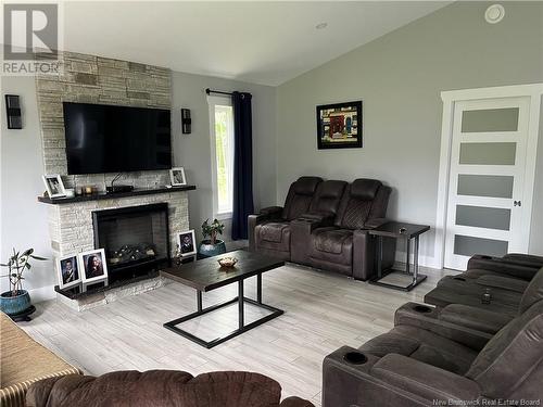 1926 Route 365, Petit-Tracadie, NB - Indoor Photo Showing Living Room With Fireplace