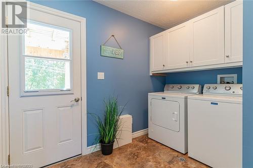 Laundry with convenient walkout to backyard - 98 Birch Street, South Bruce Peninsula, ON - Indoor Photo Showing Laundry Room