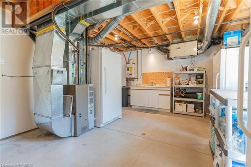 Bonus Room/Storage/ Utility off of the Garage - 98 Birch Street, South Bruce Peninsula, ON - Indoor Photo Showing Basement