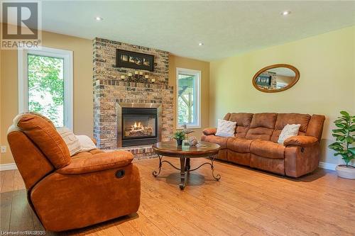 98 Birch Street, South Bruce Peninsula, ON - Indoor Photo Showing Living Room With Fireplace