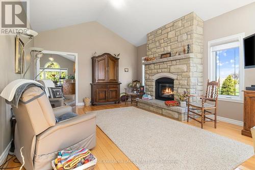 1407 Tracey'S Hill Road, Kawartha Lakes, ON - Indoor Photo Showing Living Room With Fireplace