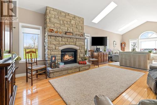 1407 Tracey'S Hill Road, Kawartha Lakes, ON - Indoor Photo Showing Living Room With Fireplace