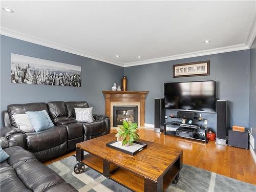 34 Teramo Court, Hamilton, ON - Indoor Photo Showing Living Room With Fireplace