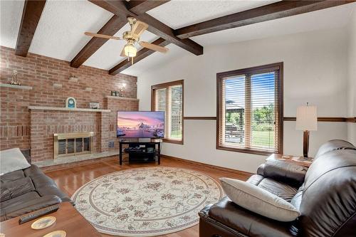 70 Monte Drive, Hamilton, ON - Indoor Photo Showing Living Room With Fireplace