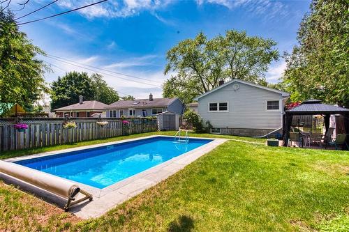 475 Mayzel Road, Burlington, ON - Outdoor With In Ground Pool With Deck Patio Veranda With Backyard