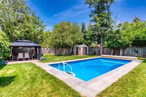 475 Mayzel Road, Burlington, ON - Outdoor With In Ground Pool With Deck Patio Veranda With Backyard