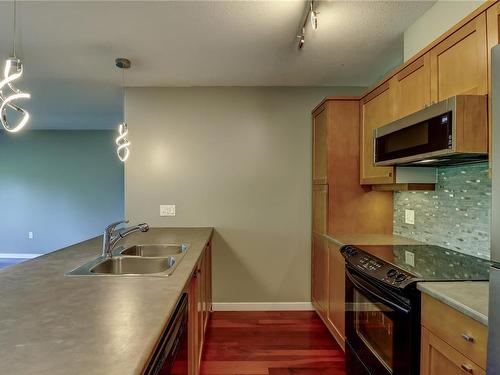 313-555 Franklyn St, Nanaimo, BC - Indoor Photo Showing Kitchen With Double Sink