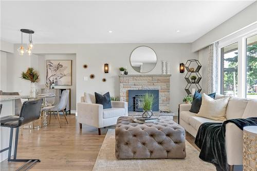 20 Geneva Drive, Hamilton, ON - Indoor With Fireplace