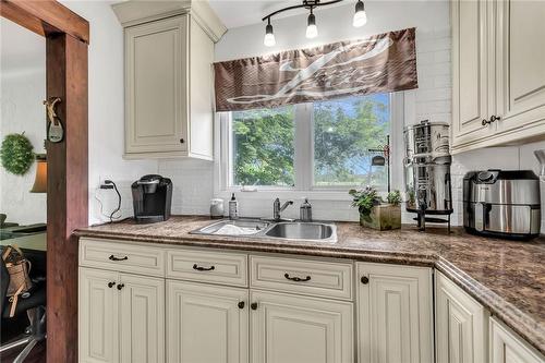 1215 Trinity Church Road, Hamilton, ON - Indoor Photo Showing Kitchen With Double Sink