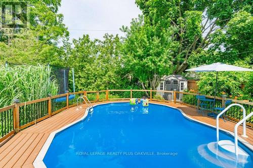 5293 Spruce Avenue, Burlington, ON - Outdoor With In Ground Pool With Deck Patio Veranda With Backyard