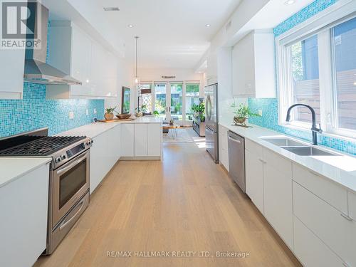 199 Boulton Avenue, Toronto, ON - Indoor Photo Showing Kitchen With Double Sink With Upgraded Kitchen