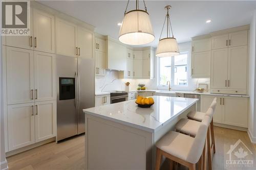 Virtually Staged - 1378 Fribourg Street, Embrun, ON - Indoor Photo Showing Kitchen With Upgraded Kitchen