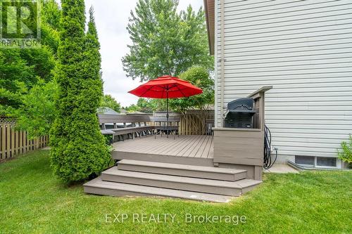 Private deck off the dining area. - 22 Kristen Court, Middlesex Centre (Kilworth), ON - Outdoor With Deck Patio Veranda With Exterior