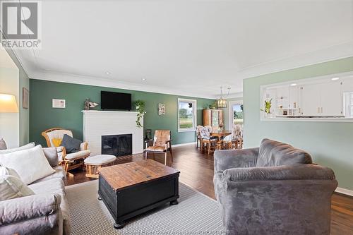 960 County Rd 50 East, Essex, ON - Indoor Photo Showing Living Room With Fireplace