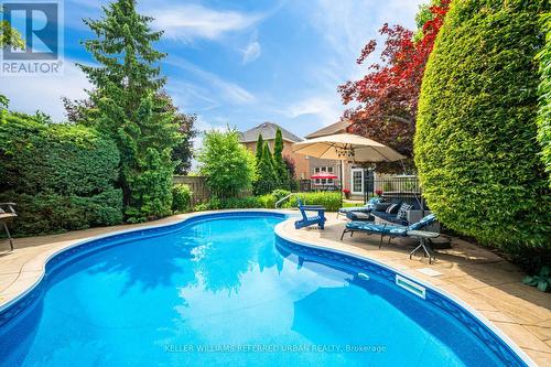 2477 Longridge Crescent, Oakville, ON - Outdoor With In Ground Pool With Deck Patio Veranda With Backyard