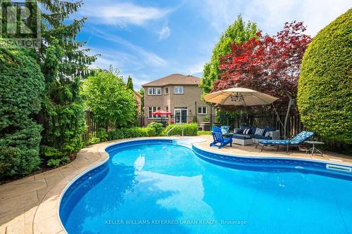 2477 Longridge Crescent, Oakville, ON - Outdoor With In Ground Pool With Deck Patio Veranda With Backyard