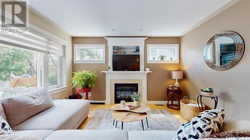 2665 Garnet Street, Regina, SK - Indoor Photo Showing Living Room With Fireplace
