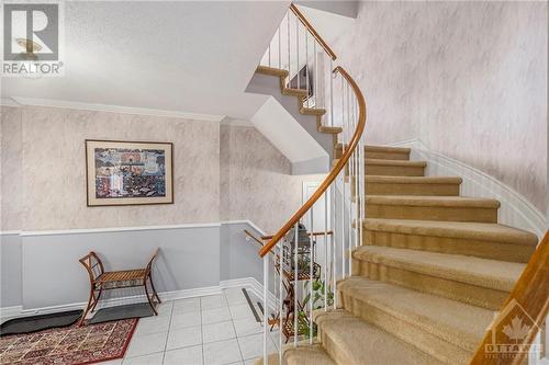 Curved Staircase leading to Family Room / Loft - 1090 Karsh Drive, Ottawa, ON - Indoor Photo Showing Other Room