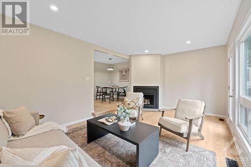 16 Larkshire Lane Unit#D, Ottawa, ON - Indoor Photo Showing Living Room With Fireplace