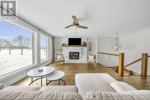 8360 English Church Road, Hamilton, ON - Indoor Photo Showing Living Room With Fireplace