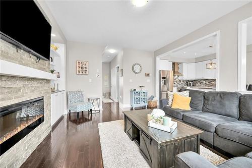 68 Larry Crescent, Caledonia, ON - Indoor Photo Showing Living Room With Fireplace