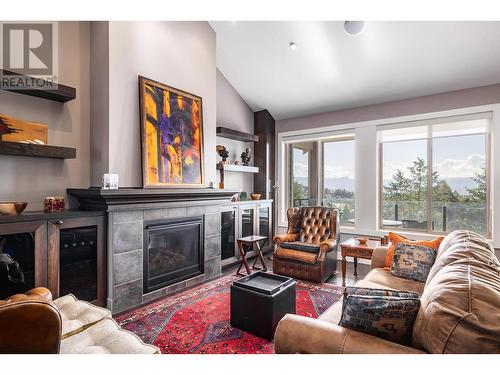 1884 Rosealee Lane, West Kelowna, BC - Indoor Photo Showing Living Room With Fireplace