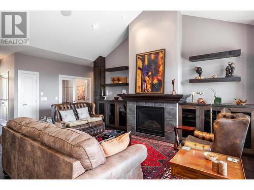 1884 Rosealee Lane, West Kelowna, BC - Indoor Photo Showing Living Room With Fireplace