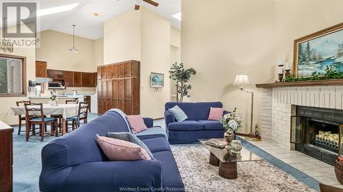 1467 Guildwood Crescent, Lasalle, ON - Indoor Photo Showing Living Room With Fireplace