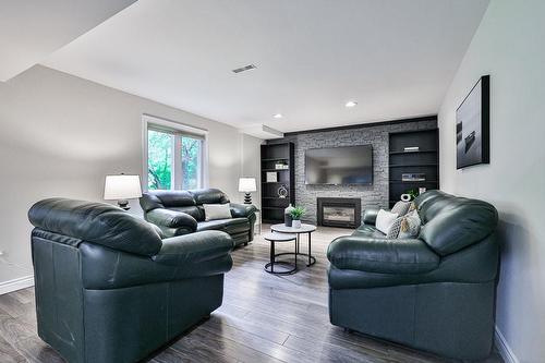 2321 Homer Drive, Burlington, ON - Indoor Photo Showing Living Room With Fireplace