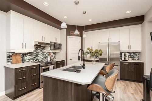 19 Burning Glass Road, Winnipeg, MB - Indoor Photo Showing Kitchen With Double Sink With Upgraded Kitchen